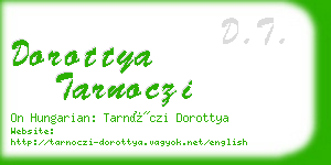 dorottya tarnoczi business card